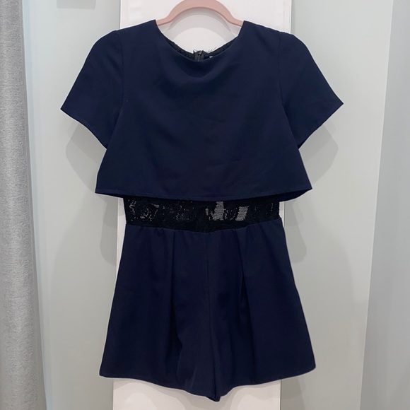 Necessary Objects Navy Blue Romper - Picture 1 of 2